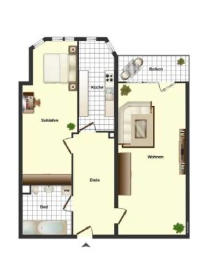 Helle 2-Zimmer-Wohnung mit Balkon, neuer EBK & Parkhaus – Ruhige Lage in Müncheberg