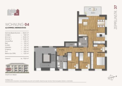 4,5 - Zi. Neubau Obergeschosswohnung (Whg. 04)