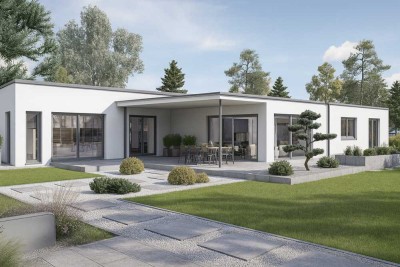 Wohnen ohne Treppen – moderner Bungalow mit großem Garten