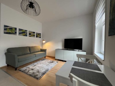 Stilvoll möblierte Wohnung mit einem Südbalkon – befristet zu vermieten