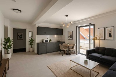 Renditestark & leerstehend - modern saniertes Mikro-Apartment Königsbrunn