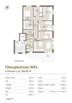 Exklusive 4-Zimmer-Wohnung mit großem Sonnenbalkon in zentraler Lage