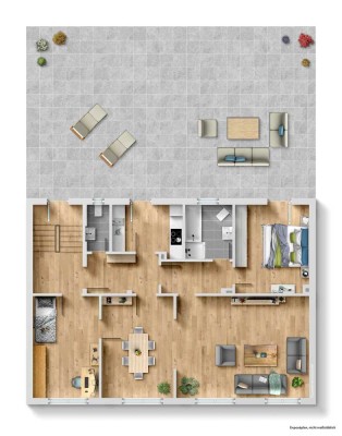 Attraktive 3-Zimmer-Wohnung mit Terrasse
