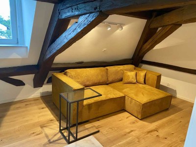 Teilmöbliert zentral in Echterdingen: Erstbezug Maisonette Wohnung