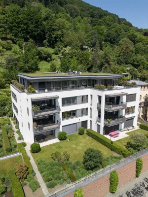 Einzigartige Wohnung mit Garten und Panoramablick auf das  Heidelberger Schloss und den Neckar