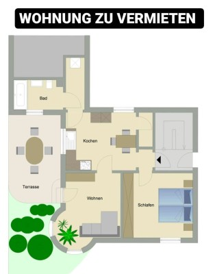 2 ZKB / 60m2 Wohnung (mit Erker) in Rodenbach/Neuwied