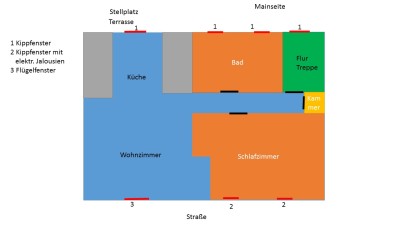 Komfortable ruhige Dachgeschoßwohnung beste Aussicht