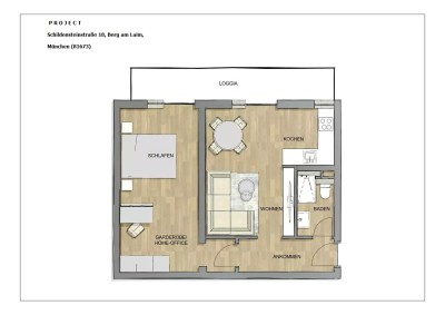 Top renoviert 2-Zimmerwohnung im Hochparterre mit Balkon in Berg am Laim