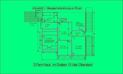 3 Zi. Eigentumswohnung am Berghang, Südseite.