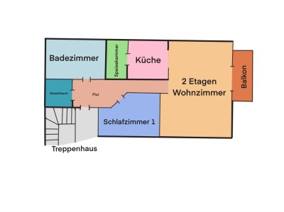 Helle 2 Etagen 5,5-Zimmer-Dachgeschosswohnung mit Balkon