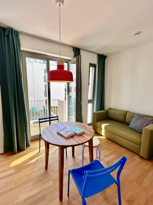 Möblierte 1-Zimmer-Neubauwohnung mit Balkon in Berlin-Weißensee – Erstbezug 2025