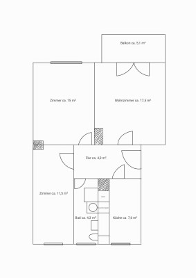 Altersgerechte umgebaute Wohnung mit Balkon