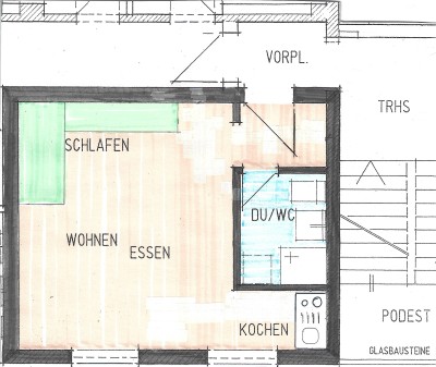 1-Zi-Whg. vollständig renoviert, mit Kleinküche