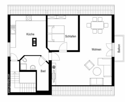 2,5-Zimmer-Wohnung mit EBK und Balkon in Raubling