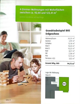 Helle 4-Zimmer Wohnung mit Terrasse im EG in Aalen
