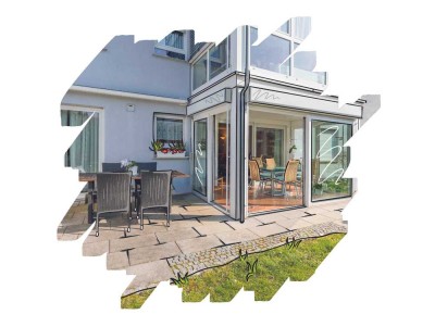 Heimelige Wohnung mit Wintergarten, Terrasse und Garten