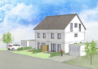 Holzgerlingen-Hülben I: Doppelhaushälfte in familienfreundlicher Lage - MUSTERHAUS SAMSTAGS GEÖFFNET