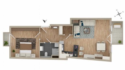 Ideal zum Vermieten oder Selbstwohnen – 2-Zimmer-Neubauwohnung mit allen Extras