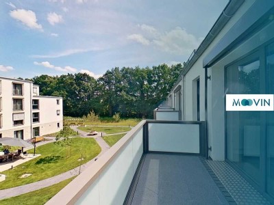 Modern, barrierefrei, geborgen: Schicke 2-Zi.-Whg. mit Balkon, Einbauküche, HWR & seniorengerecht...