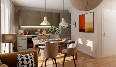 neue Wohnung mit Balkon zum See