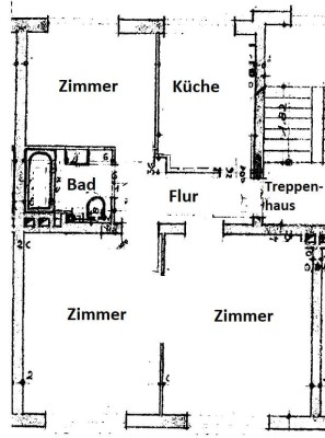 Zentrale 2,5-Zimmer-Wohnung zu vermieten