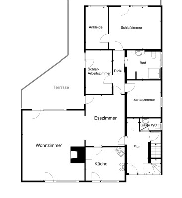 Barrierefreie, kernsanierte Wohnung mit Fußbodenheizung