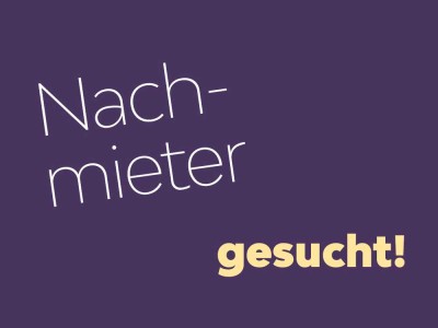 Gemütliche 1 Raum Wohnung sucht Nachmieter!