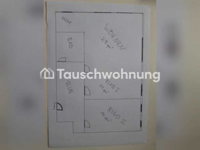 Tauschwohnung: Wunderschöne 3-R-Wohnung mit offener Wohnküche
