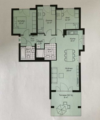 Große Neubauwohnung mit Einbauküche im Herzen von Bad Honnef Rhöndorf