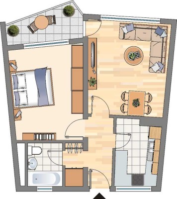 2-Zimmer-Wohnung in Dortmund Wickede