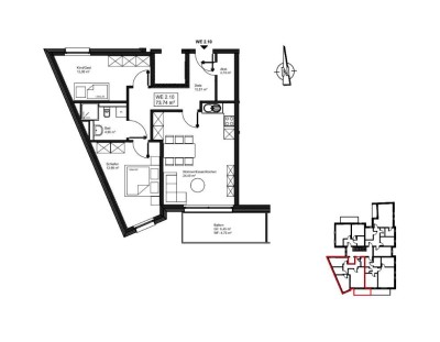 Moderne zwei Zimmer Wohnung - Whg. Nr. 2.10