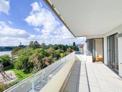 3-Zimmer-Wohnung mit Balkon &amp; Blick auf die Alte Donau – Top-Zustand, klimatisiert, zentral begehbar!