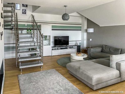 Exklusive Maisonette-Wohnung in Rheinnähe mit EBK, Kamin & 2 TG-Stellplätzen | WAGNER IMMOBILIEN