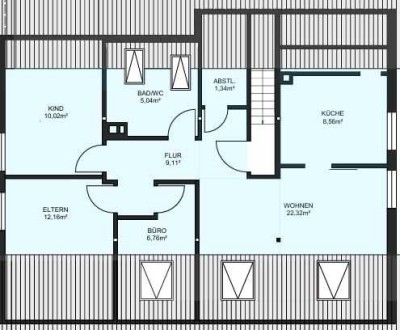 Dachgeschosswohnung mit 4 Zimmern, 75 m² in Aidlingen