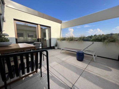 Exquisite Terrassenwohnung mit Garage in erstklassiger Lage am Dachswaldweg zur Vermietung