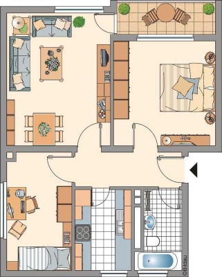 Demnächst für Sie Bezugsfertig mit modernem Wannenbad und Balkon
