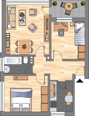 3-Zimmer-Wohnung in Wilhelmshaven Wiesenhof