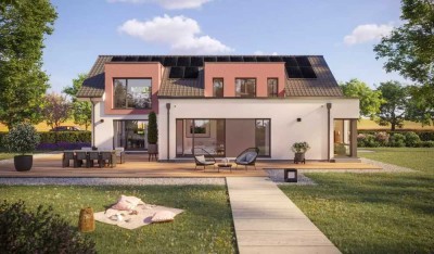 2-FH-Tür an Tür mit Freunden oder Familie und doch für sich alleine! - Zweifamilienhaus in ruhigem W