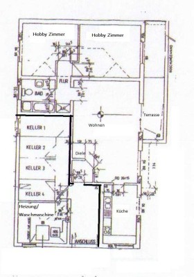 3 Zimmer Souterrain-Wohnung mit Terrasse in Rösrath