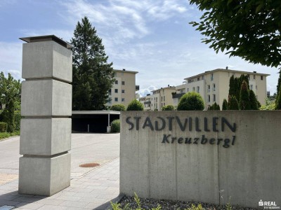 Attraktive, vermietete 2-Zimmer-Wohnung mit Südterrasse und Tiefgarage in den exklusiven Stadtvillen Kreuzbergl