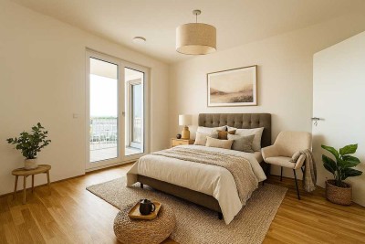 Hochwertige 4-Zimmer-Neubauwohnung in Feldrandlage inkl. Einbauküche und TG-Stellplatz