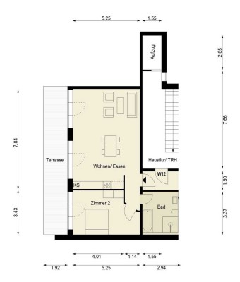 Komfortabel wohnen: 2-Zimmer-Dachgeschoss mit Fußbodenheizung, Wanne und Dusche – ☎ 0172-3261193