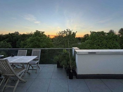 Exklusive 4-Zimmer-Penthouse-Wohnung, elegante Innenausstattung, 2 Terrassen, EBK, TG-Platz in Bonn