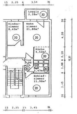 3-Zimmer-Wohnung direkt am Park mit Balkon und EBK