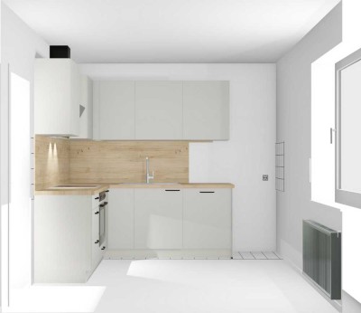 Frisch renovierte 3-Zimmer-Wohnung mit Terrasse in Leer