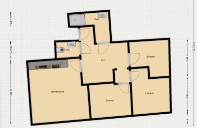 Frisch renovierte 3-Zimmer Wohnung in Itzehoe mit ca. 64 m² Wohnfläche