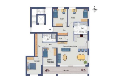 Exklusive 5-Zimmer-Neubauwohnung mit ca. 250 m² Garten