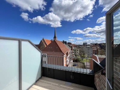 Möbliertes 1-Zimmerappartement mit Dachterrasse im Fünfgiebelhaus zu vermieten