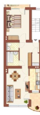 Renovierte 2-Raum-Wohnung mit 2 Balkonen in Unterbilk - TOP LAGE