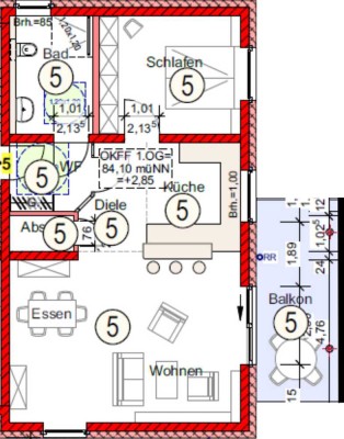 Hochwertige NEUBAU – 2-Zimmer-Eigentumswohnung im 1. OG mit Balkon in ruhiger, zentraler Lage
